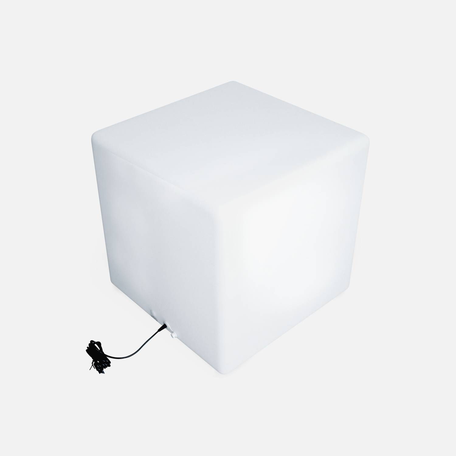 Cube LED 40cm - Cube décoratif lumineux, 16 couleurs, 40cm, rechargeable, télécommande Photo4