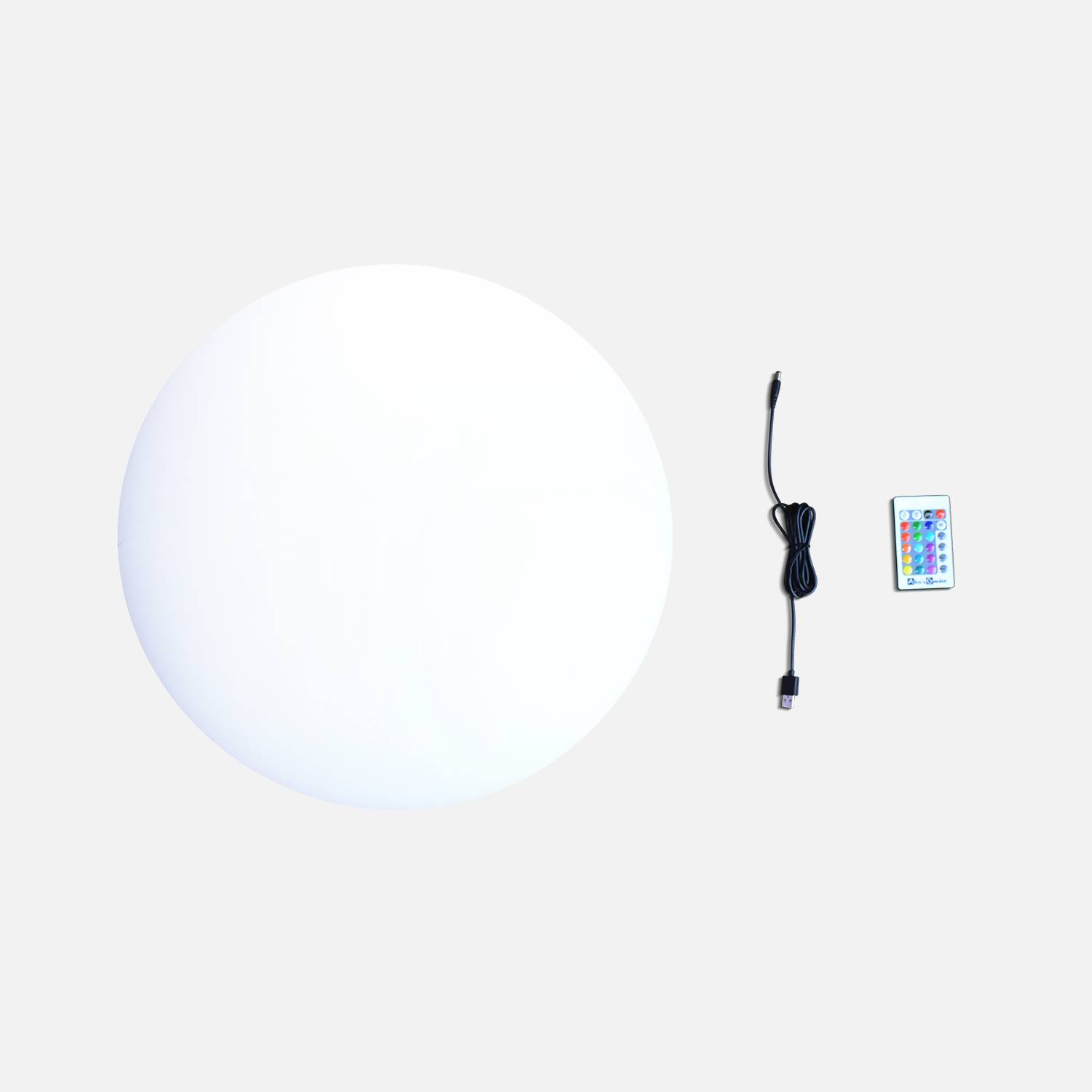 Lampada LED 40cm - Sfera decorativa luminosa,16 colori, 40 cm, caricabatterie ad induzione senza fili Photo5