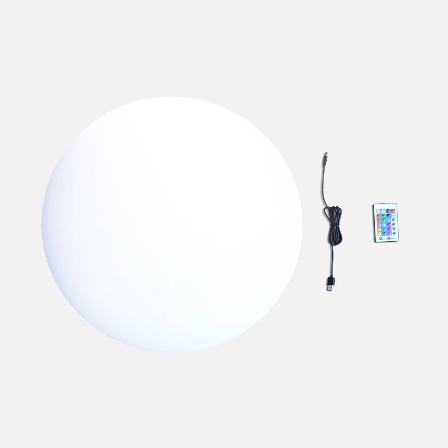 Lampada LED 50cm - Sfera decorativa luminosa,16 colori, Ø 50 cm, caricabatterie ad induzione senza fili. Photo5