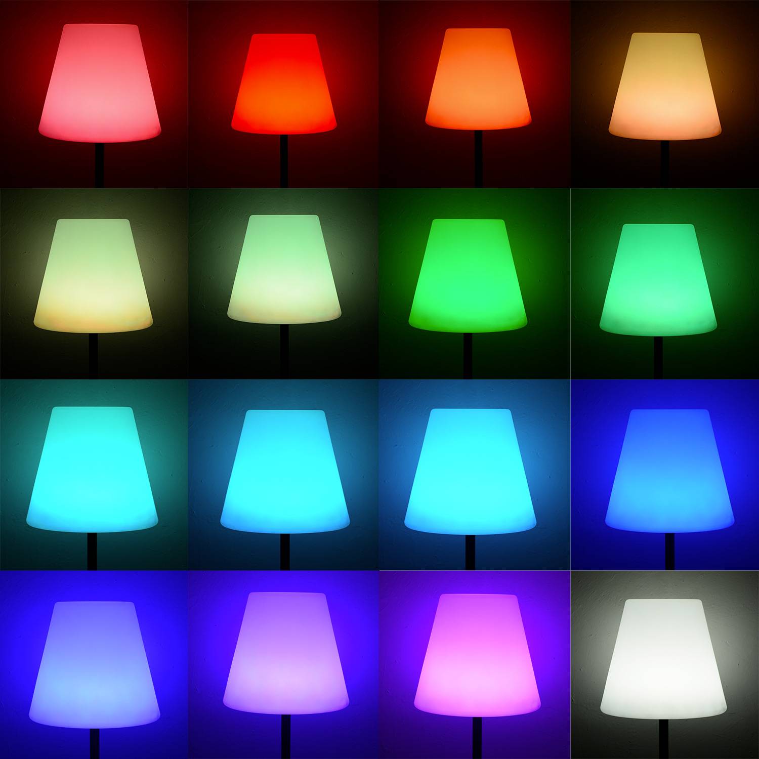 Lampadaire extérieur 100 cm LAMPADA L LED hybride , lampe multicolore sur pied, luminaire design à batterie, solaire, télécommandé Photo6