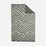 Buitentapijt 120x180cm SYDNEY - Rechthoekig, golvenmotief zwart/beige, jacquard, omkeerbaar, binnen/buiten Photo1