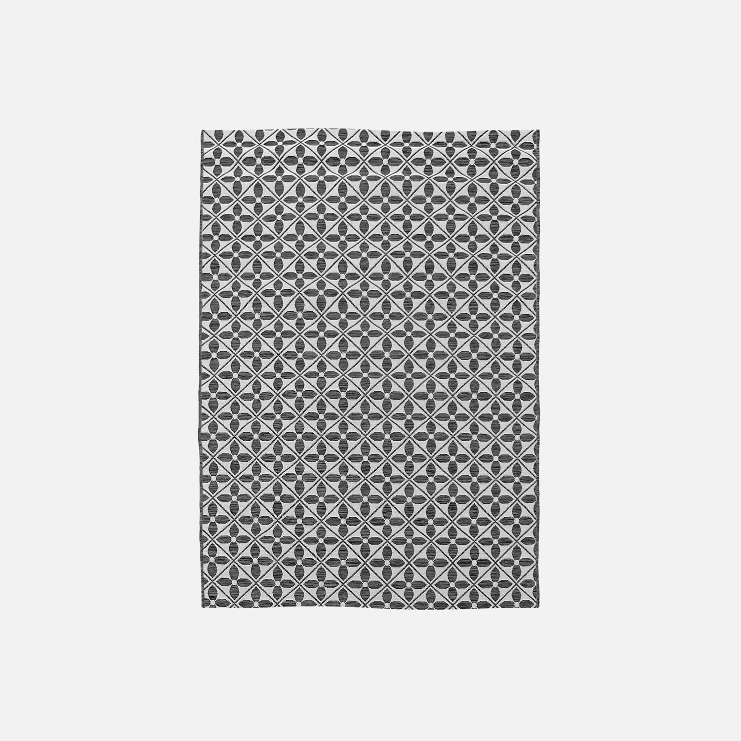 Tapis extérieur/intérieur 160 X 230 cm densité 1,15 kg/m2, motif carreaux de ciment, traité anti UV, toutes saisons Photo3