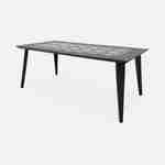 Table en métal et céramique 180 cm rectangulaire - Batam -  6 places, anthracite, Intérieur / Extérieur  Photo3