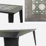 Table en métal et céramique 180 cm rectangulaire - Batam -  6 places, anthracite, Intérieur / Extérieur  Photo5