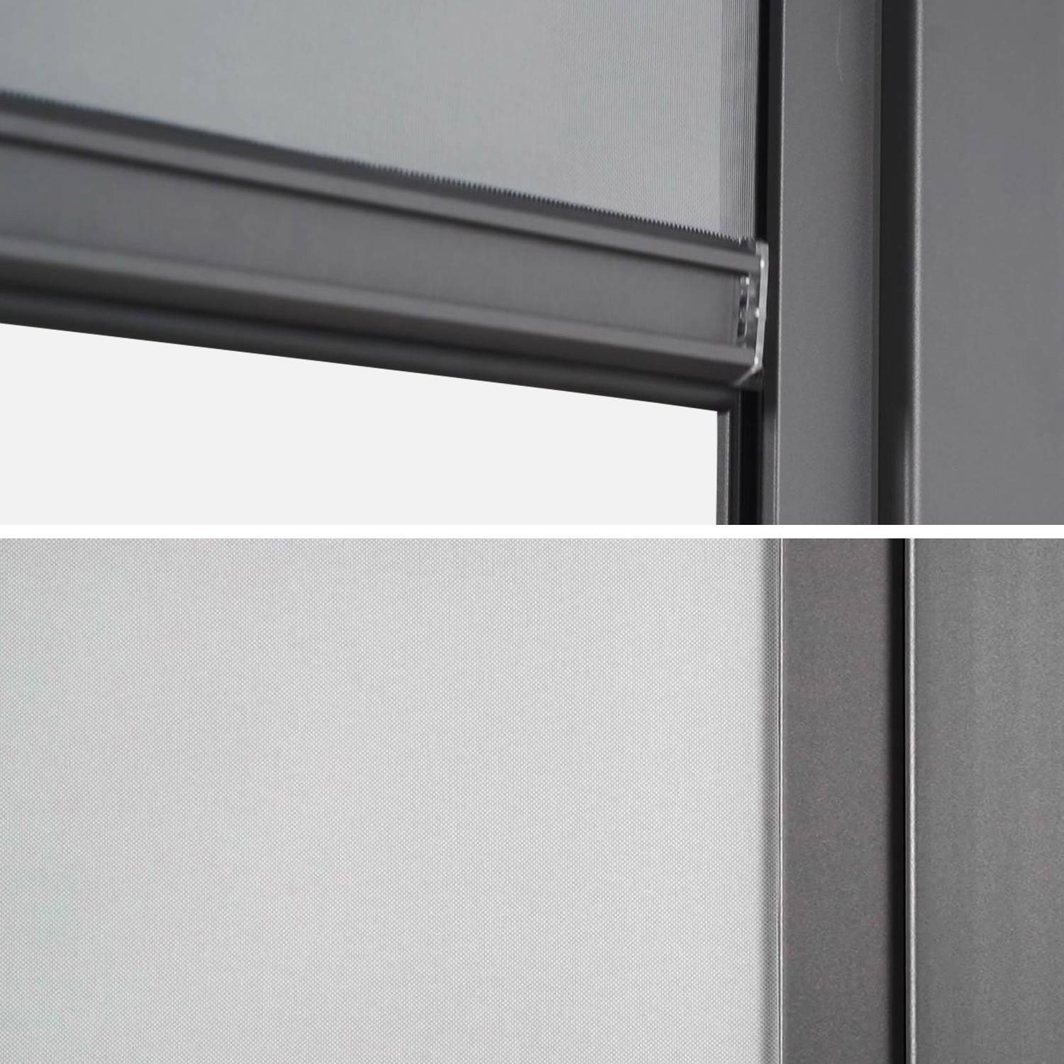 Pergola Bioclimatique gris anthracite – Triomphe – 300x400cm, aluminium, à lames orientables + store 300cm Photo4