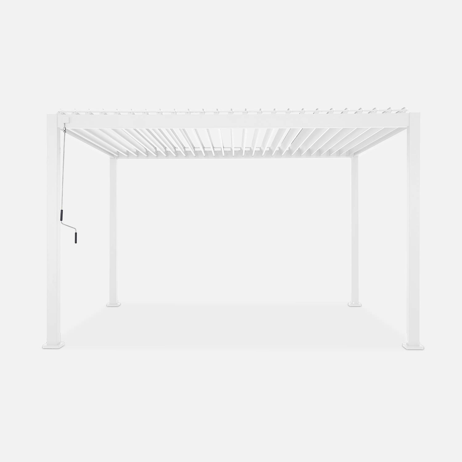 Pergola Bioclimatique blanc – Triomphe – 300x400cm, aluminium, à lames orientables  Photo8