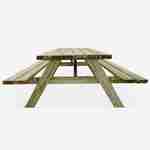 Picknicktisch 180 cm mit klappbaren Holzbänken, 6 Plätze - PANCHINA - Robuster Gartentisch aus FSC-Waldkiefer Photo4