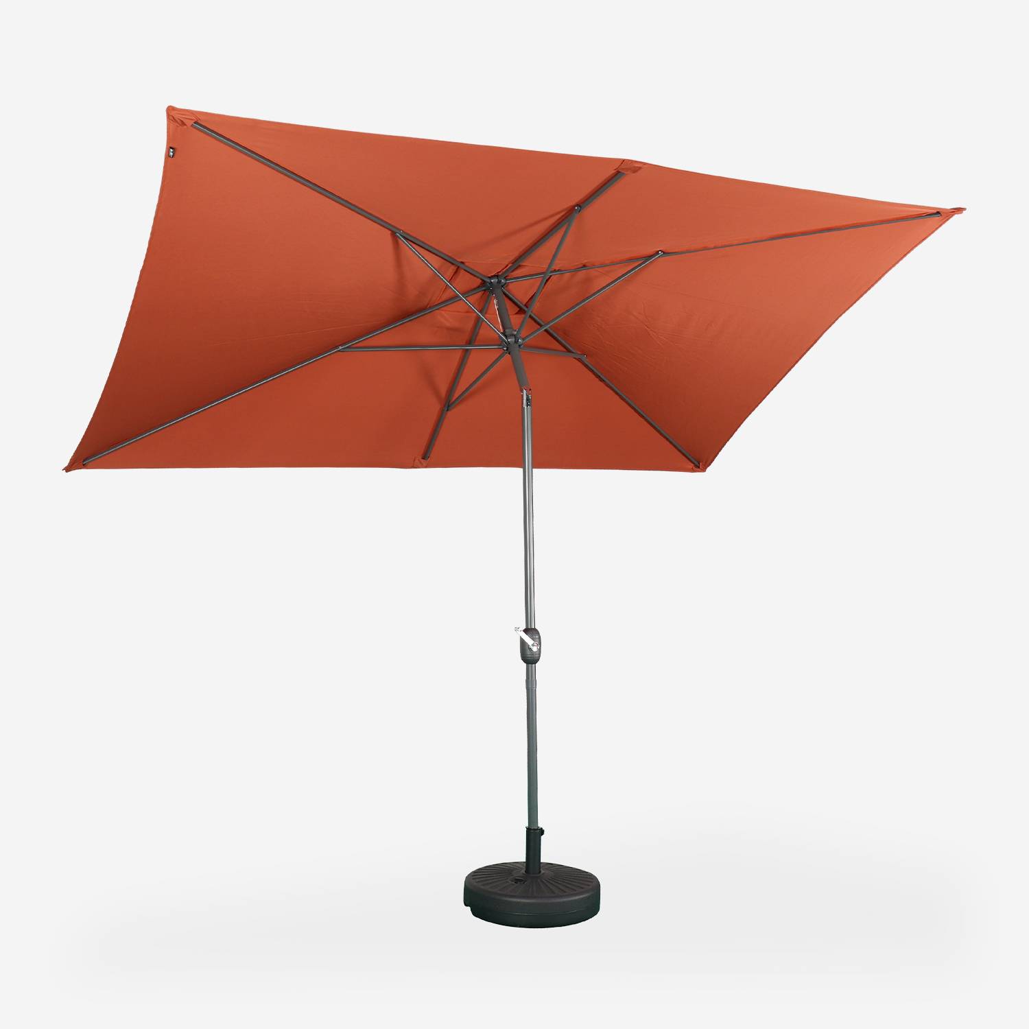 Touquet, rechthoekige parasol 2x3m met centrale mast Photo2
