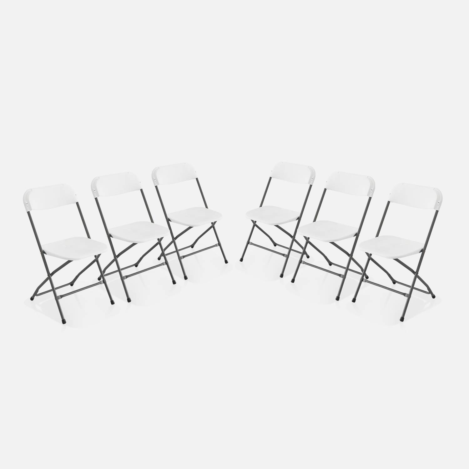 Klappbare Party-Stühle - Fiesta - 6 Stühle aus Kunststoff und Metall Photo3