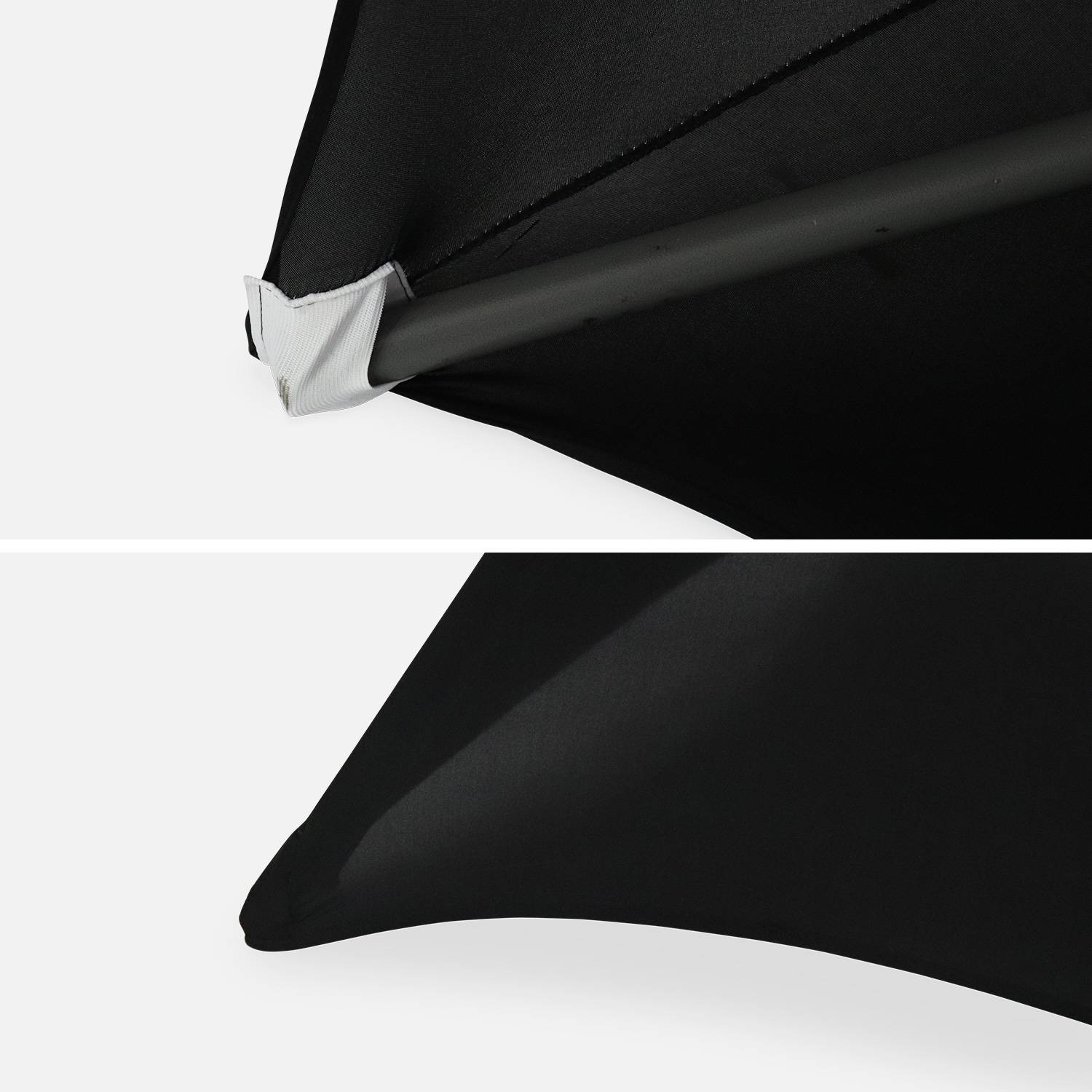 Set aus 2 Stehtischen für den Empfang - GALA - Klappbar, Ø80cm x 110cm + 2 Bezüge aus Polyester, schwarz Photo4