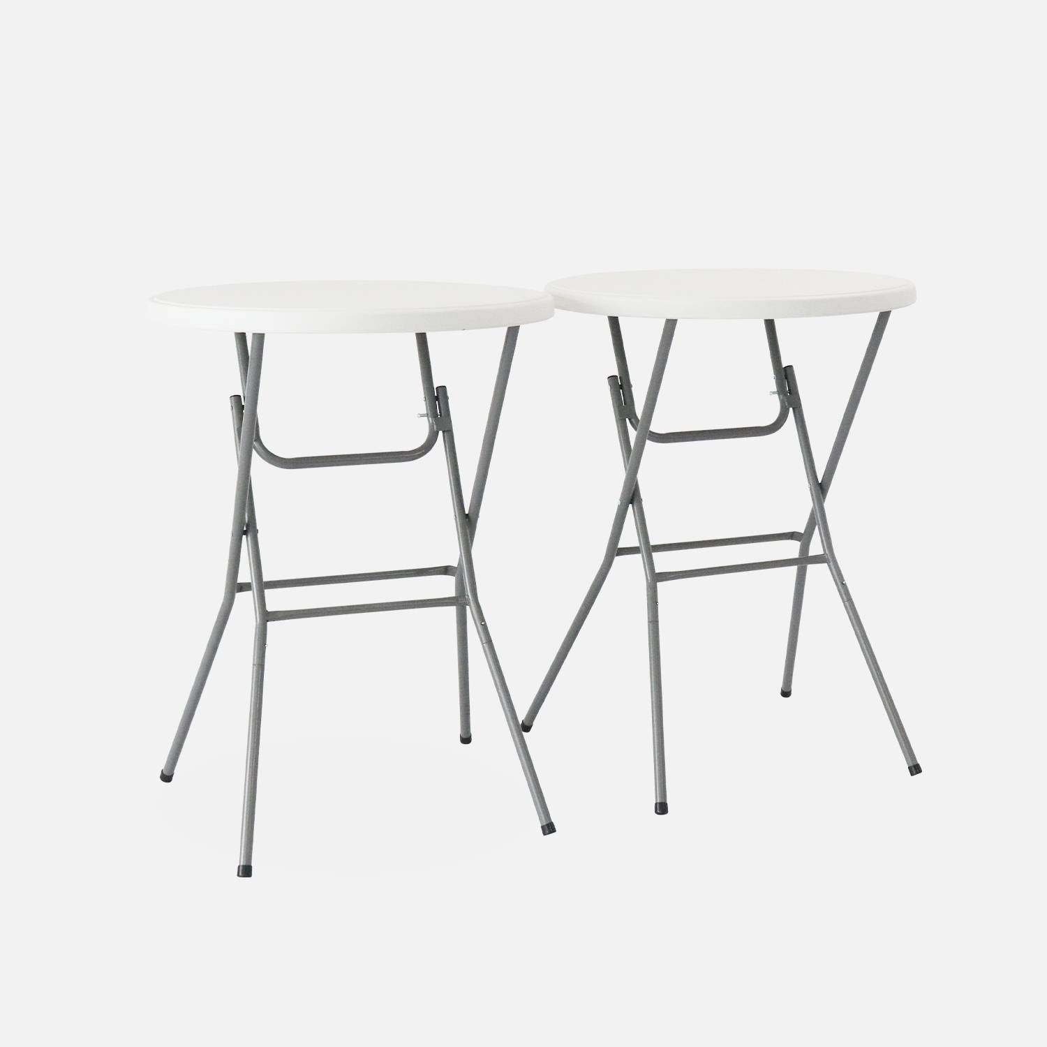 Set van 2 statafels – GALA – Hoge tafel, opvouwbaar,  Ø80cm x 110cm Photo3