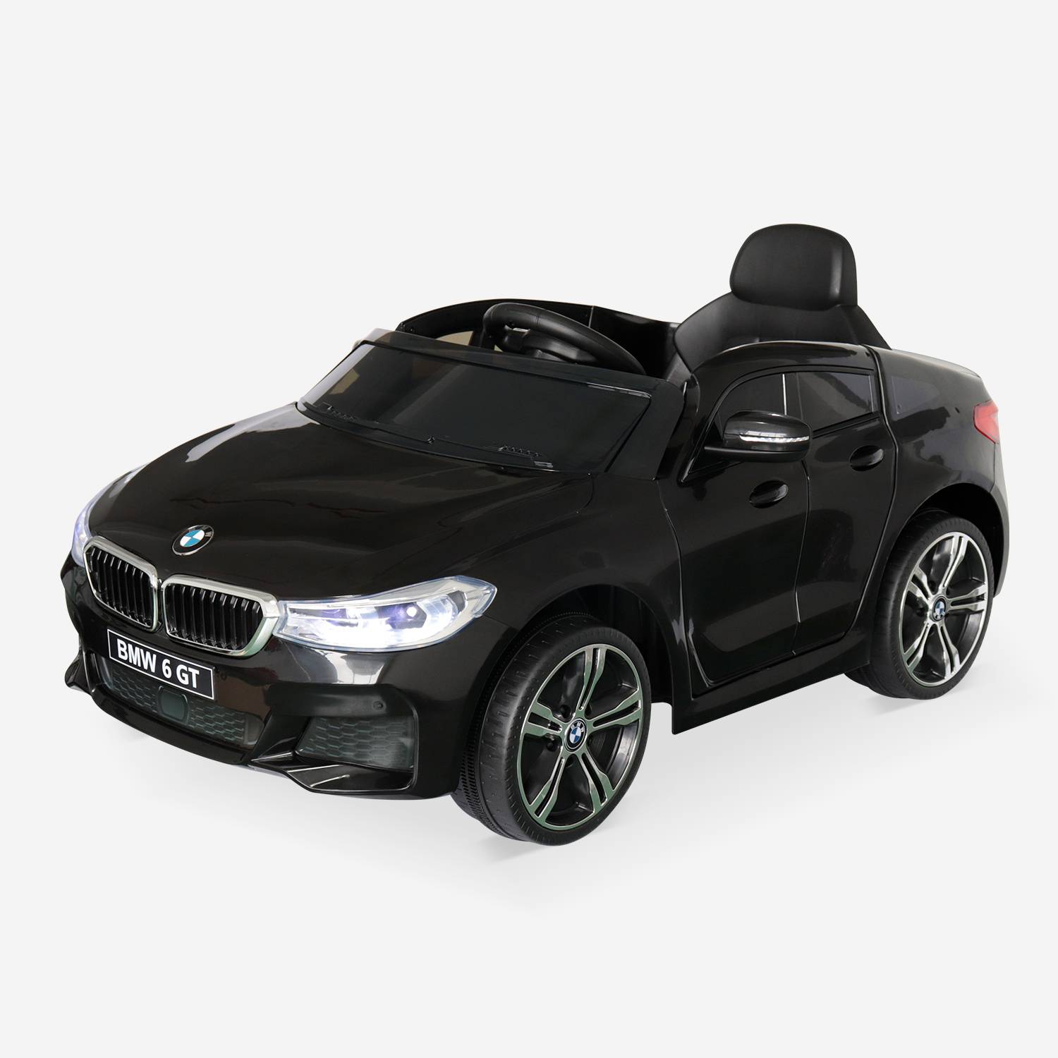 BMW GT6 Gran Turismo zwart, elektrische auto 12V, 1 plaats, cabriolet voor kinderen met autoradio en afstandsbediening Photo3