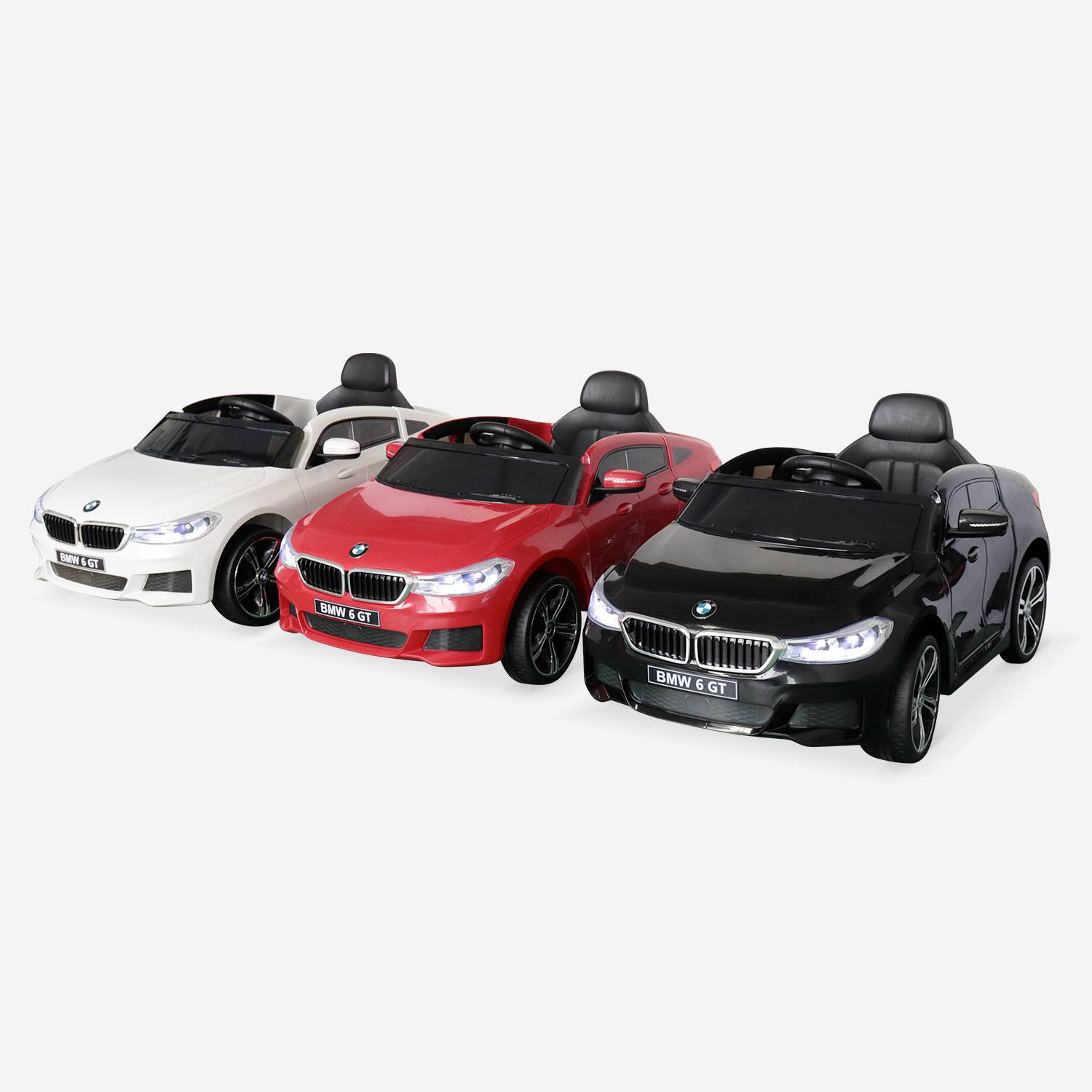 BMW Série 6 GT Gran Turismo noire, voiture électrique pour enfants 12V 4 Ah, 1 place, avec autoradio et télécommande Photo9
