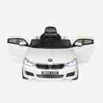 BMW Série 6 GT Gran Turismo blanche, voiture électrique pour enfants 12V 4 Ah, 1 place, avec autoradio et télécommande Photo6