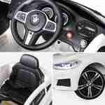 BMW Série 6 GT Gran Turismo blanche, voiture électrique pour enfants 12V 4 Ah, 1 place, avec autoradio et télécommande Photo3