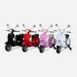 Vespa rosa PX150, scooter eléctrico para niños 12V 4.5Ah, 1 asiento con radio Photo4