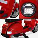 Vespa rouge PX150, scooter électrique pour enfants 12V 4.5Ah, 1 place avec autoradio Photo3
