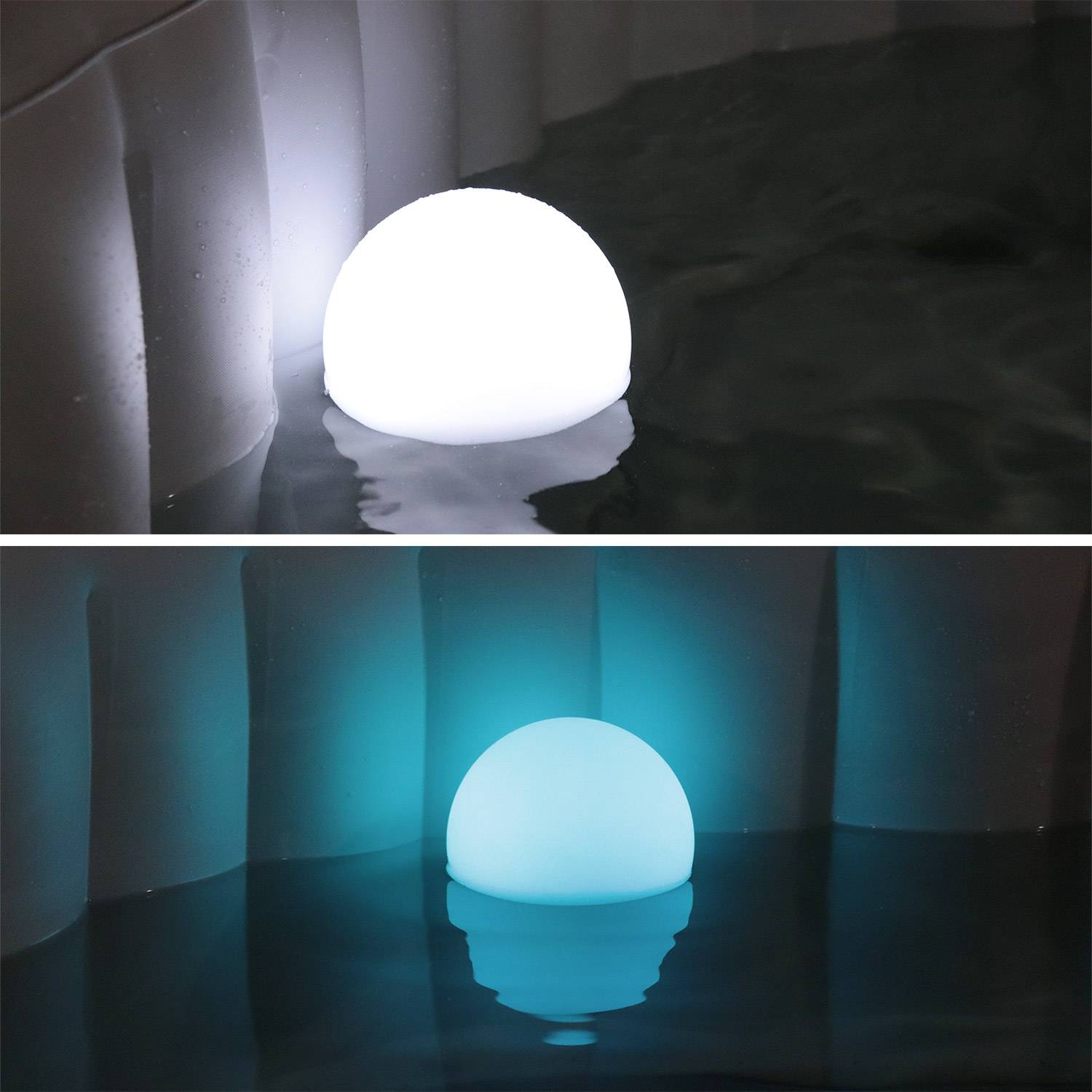 Lampade galleggianti per spa MSPA Ø12cm, luce per spa a LED, 16 colori, ricaricabile, telecomando Photo4