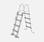 Symmetrische ladder met 4 treden voor bovengrondse zwembaden tot 122 cm hoog, zwembadaccessoire