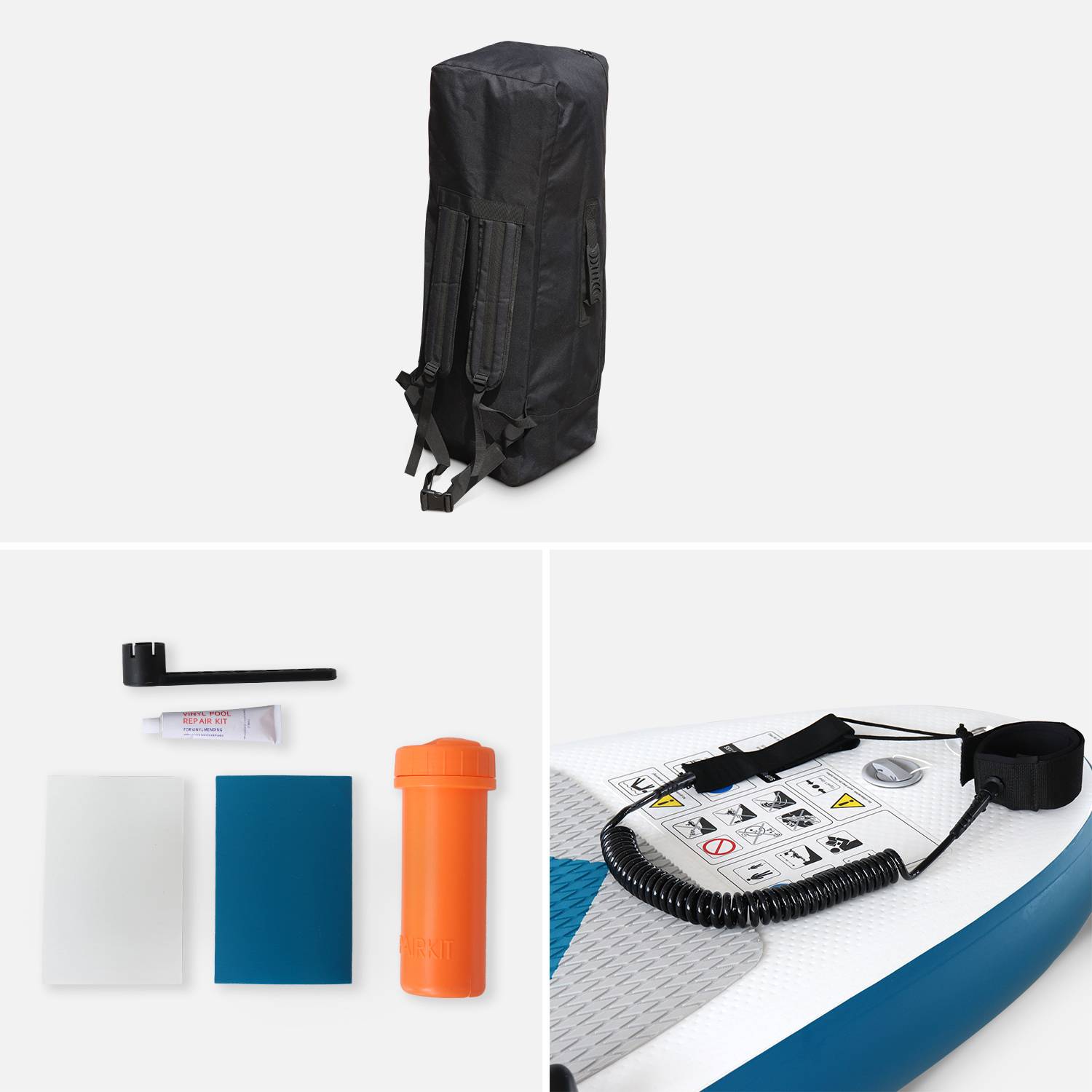 Pack de stand up paddle inflable Lio 11'10" con bomba de alta presión de doble acción, remo, correa y bolsa de almacenamiento incluidos Photo4