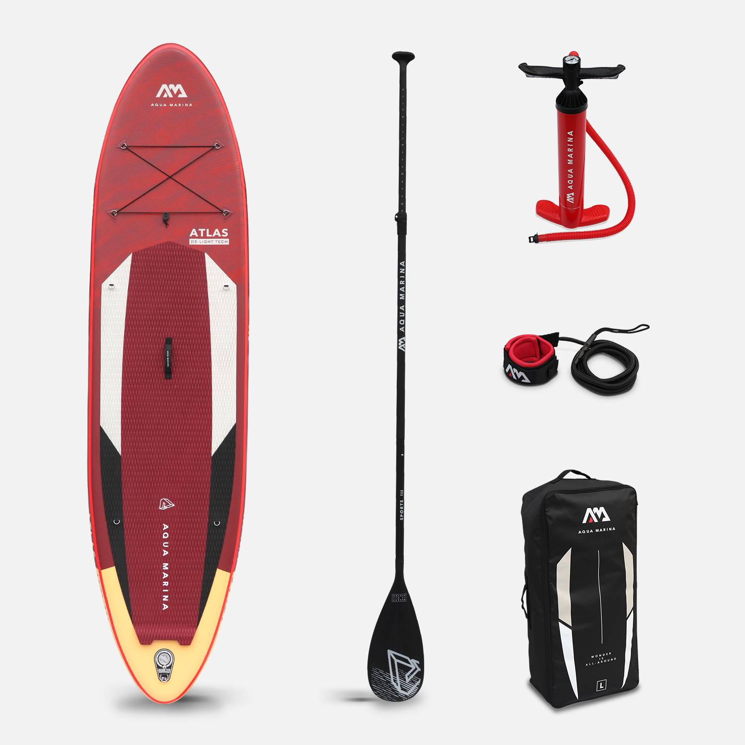 Prancha Paddle Surf - Atlas 12'- 15cm de espessura - Pack de paddle insuflável (SUP) com bomba de alta pressão, paddle, leash e saco de armazenamento incluídos Photo5