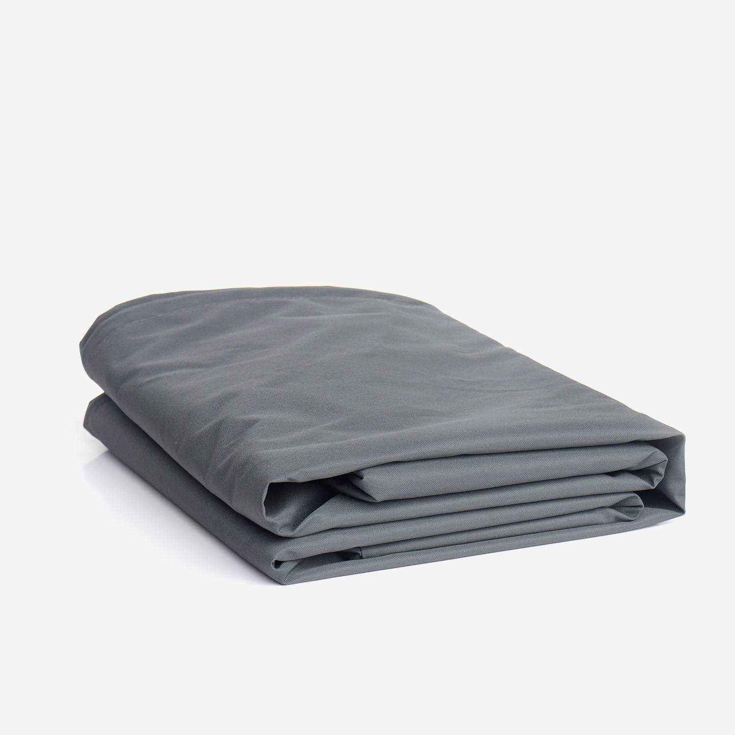 Capa de proteção cinza de polyester para mesa de jardim Photo2
