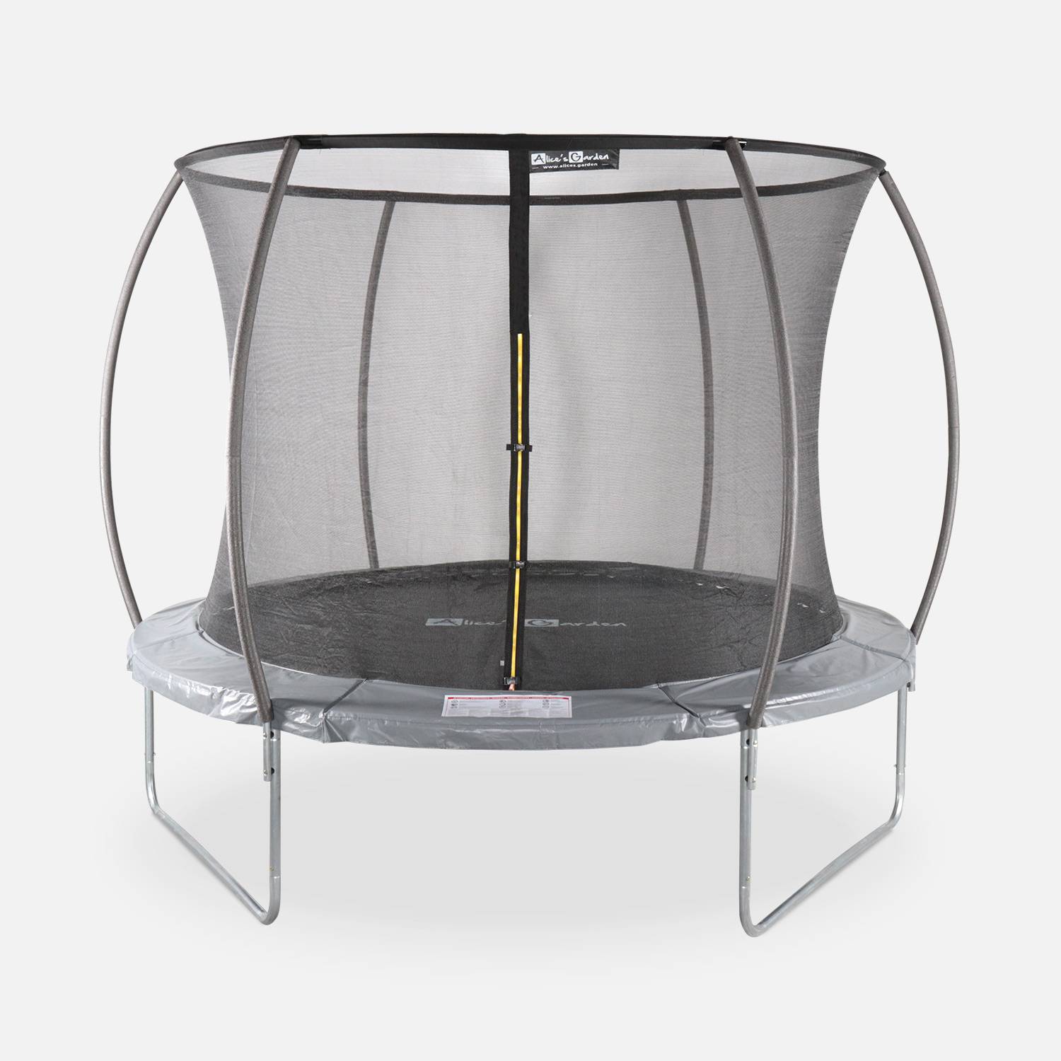 Trampoline rond Ø 305cm gris avec filet de protection intérieur - Mars Inner – Nouveau modèle - trampoline de jardin 3,05m 305 cm |Design | Qualité PRO | Normes EU Photo1