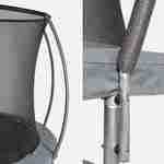 Trampolim redondo Ø 305cm cinzento com rede de proteção interior - Mars Inner - Novo modelo - trampolim de jardim 3,05m 305 cm |Design | Qualidade PRO | Normas UE Photo2
