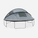 Tente de camping pour trampoline Ø490cm (filet intérieur et extérieur) polyester, traité anti UV, 2 portes, 4  fenêtres & sac de transport Photo1
