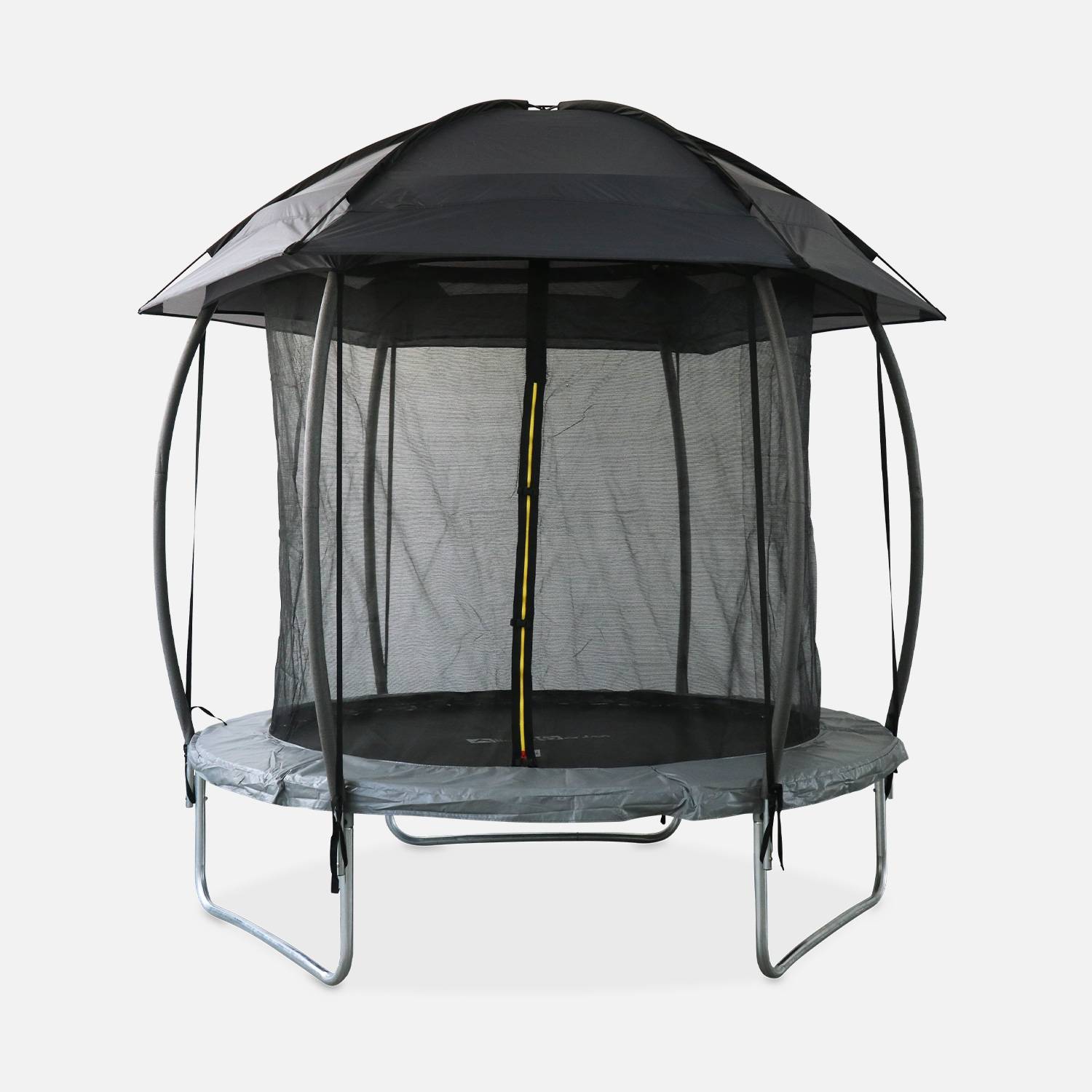 Tente de camping pour trampoline, cabane, polyester, traité anti UV, 1 porte, 3  fenêtres et sac de transport Photo4