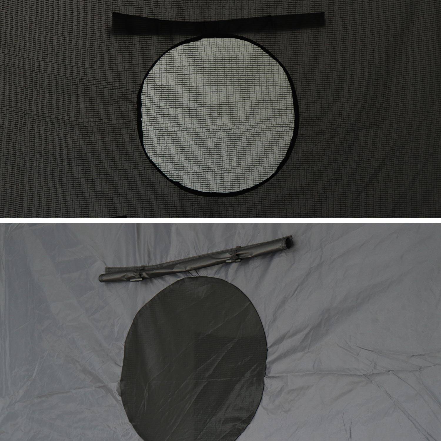 Tent voor trampoline Ø244cm van polyester, UV behandeld, 1 ingang, 3 ramen & transporttas Photo6