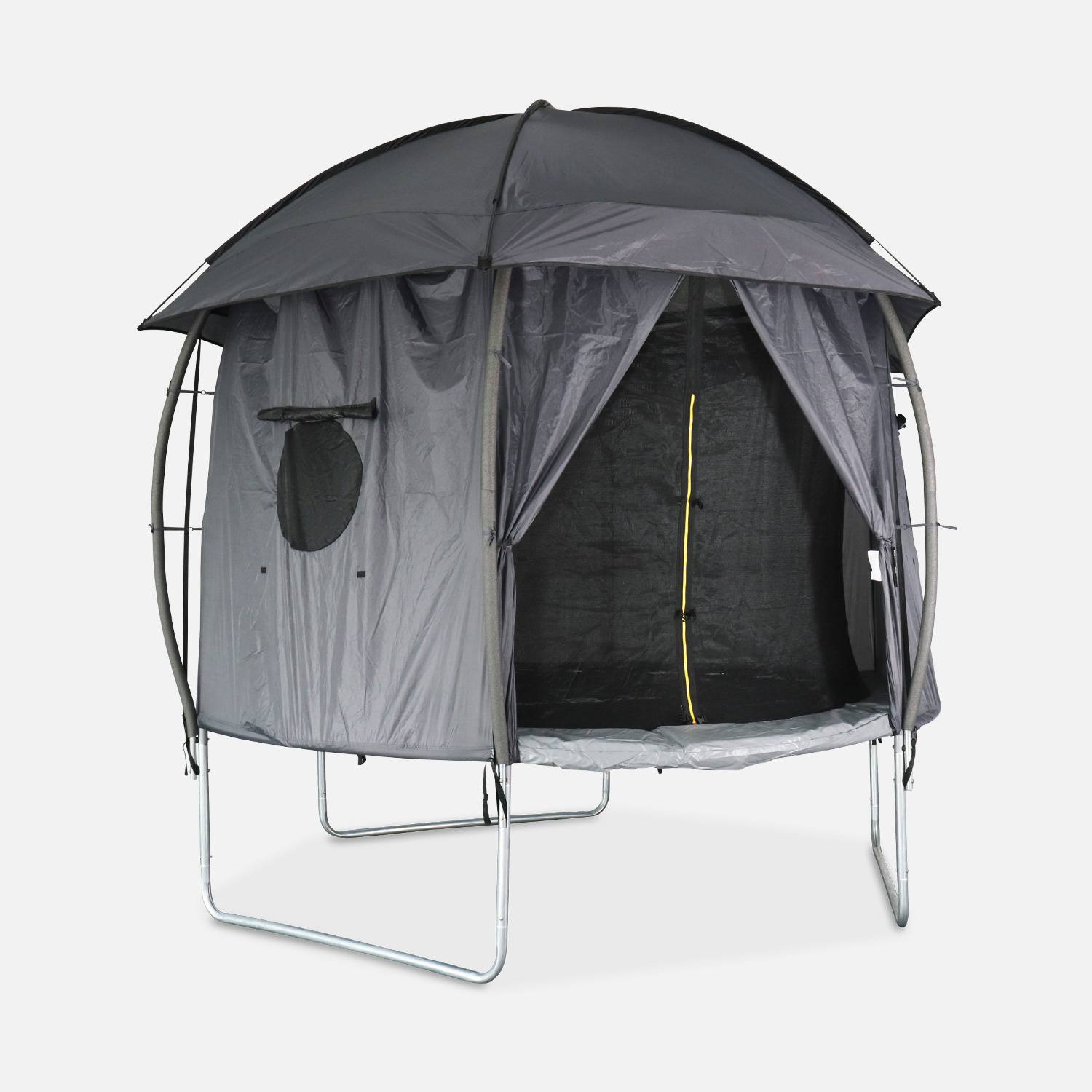 Tent voor trampoline Ø305cm van polyester, UV behandeld, 1 ingang, 3 ramen & transporttas Photo1