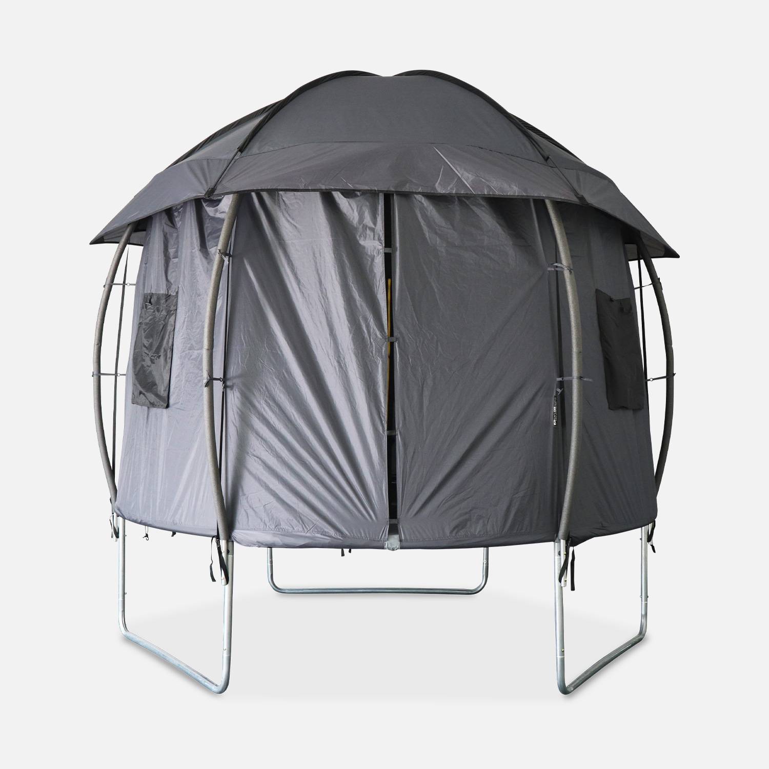 Tent voor trampoline Ø305cm van polyester, UV behandeld, 1 ingang, 3 ramen & transporttas Photo3