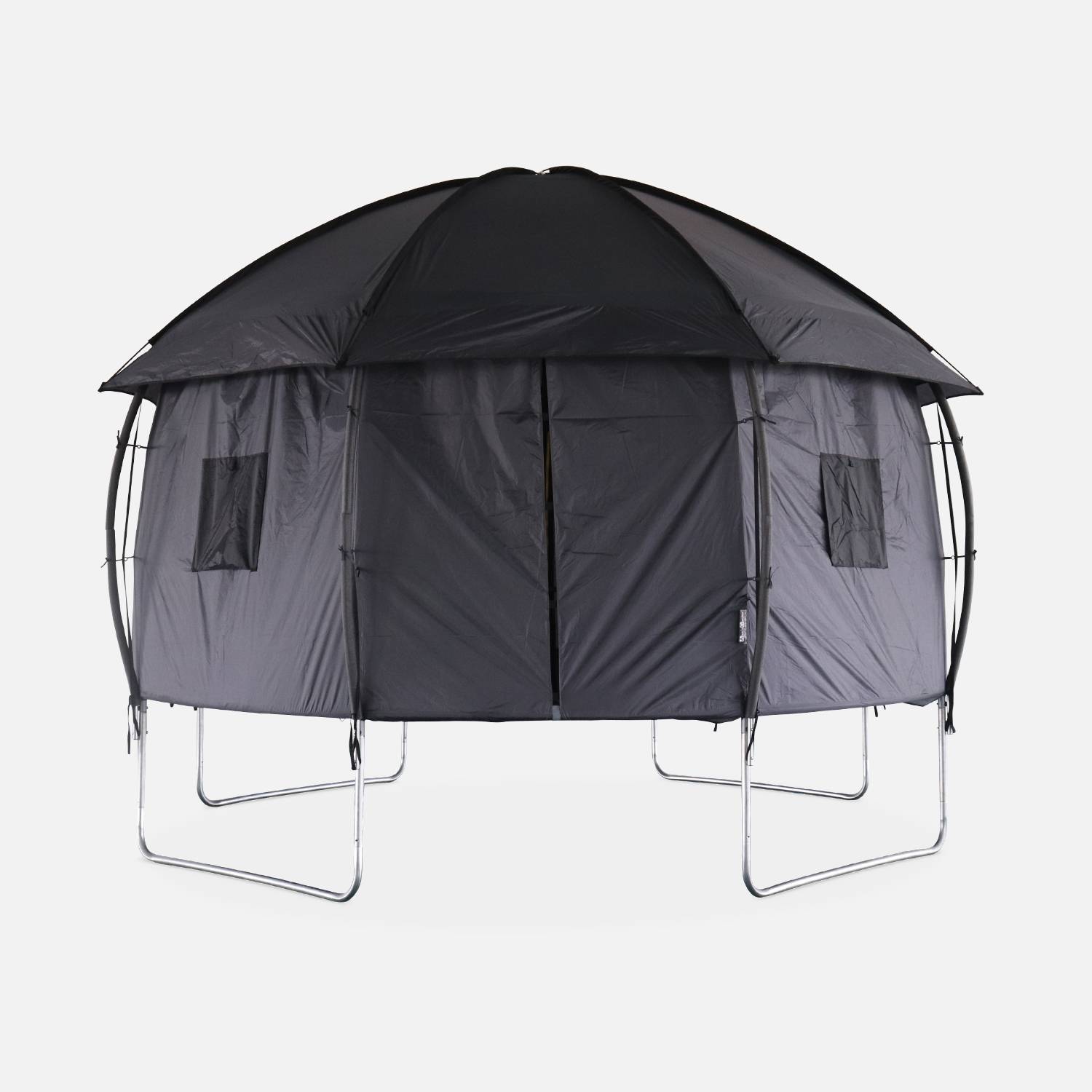 Tente de camping pour trampoline, cabane, polyester, traité anti UV, 1 porte, 4 fenêtres et sac de transport Photo3