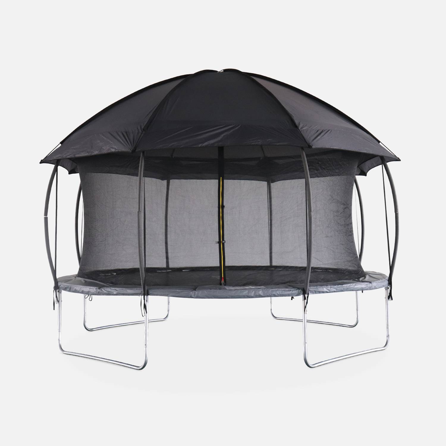 Tente de camping pour trampoline, cabane, polyester, traité anti UV, 1 porte, 4 fenêtres et sac de transport Photo4