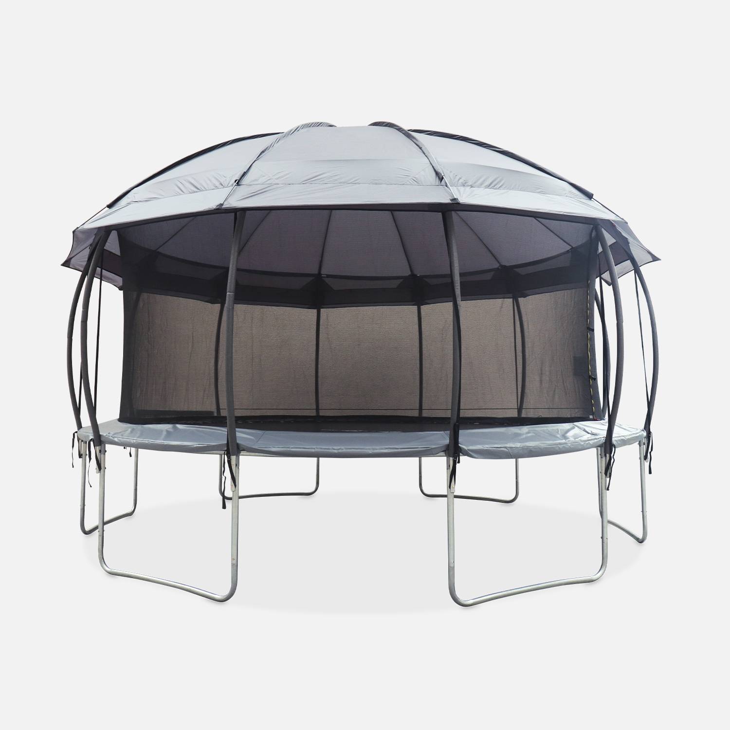 Tente de camping pour trampoline, cabane, polyester, traité anti UV, 1 porte, 5 fenêtres et sac de transport Photo4