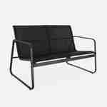 Gartenmöbel-Set aus Metall und Textilene SILVI für 4 Personen, schwarz, Modernes Design Photo4