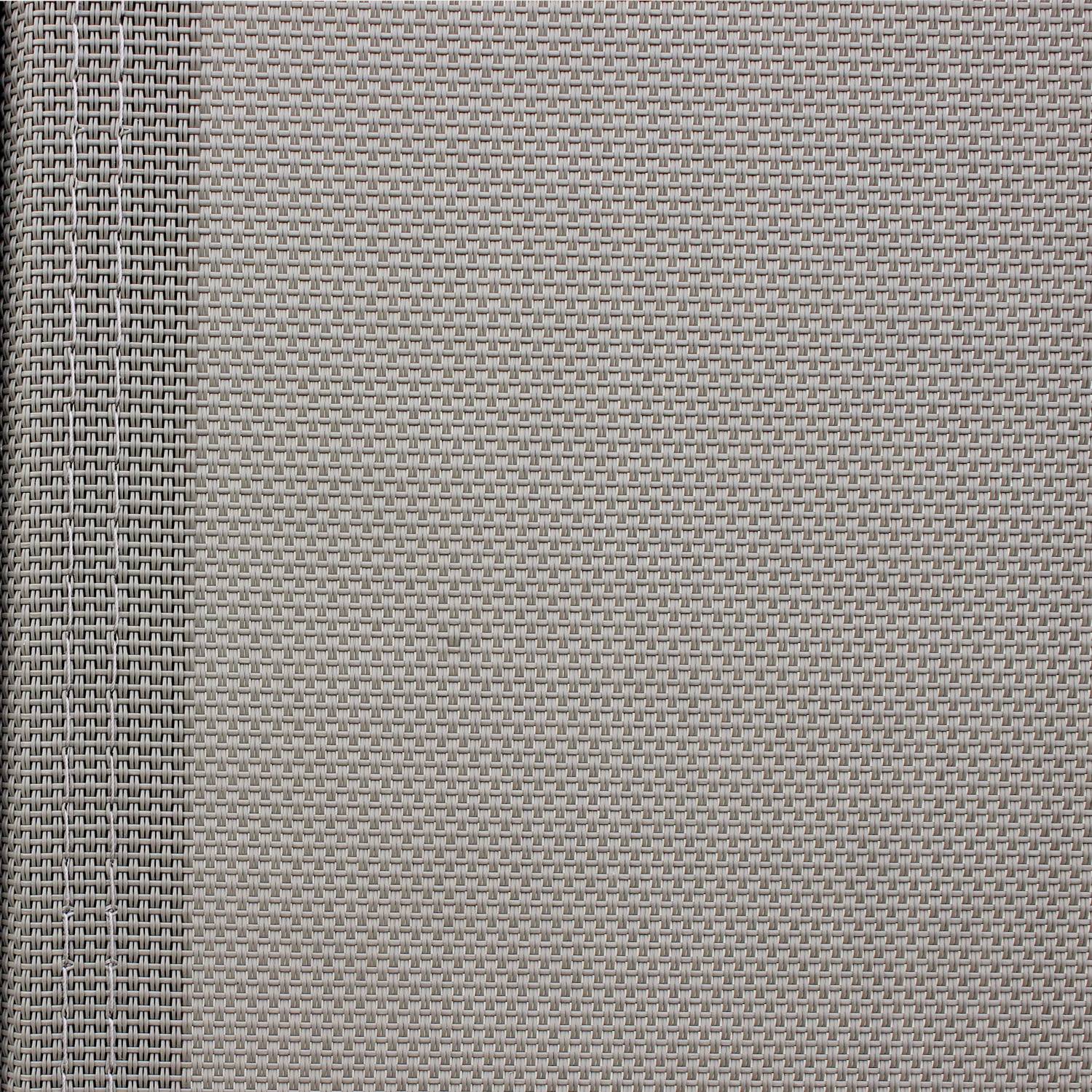 Juego de 2 sillas - Washington - Aluminio blanco y textileno pardo, apilables Photo4