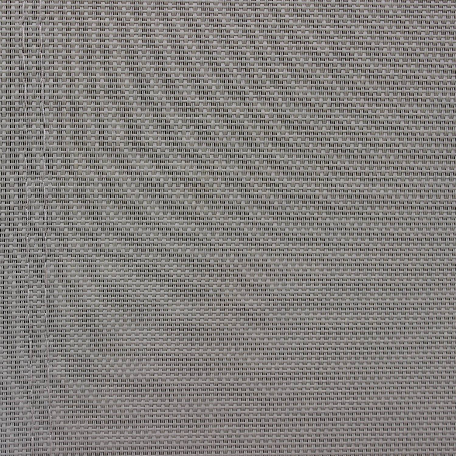 2er Set Gartenstühle - ORLANDO Farbe Weiß / Taupe - Gestell aus Aluminum, Sitz aus Textilene, stapelbar Photo3