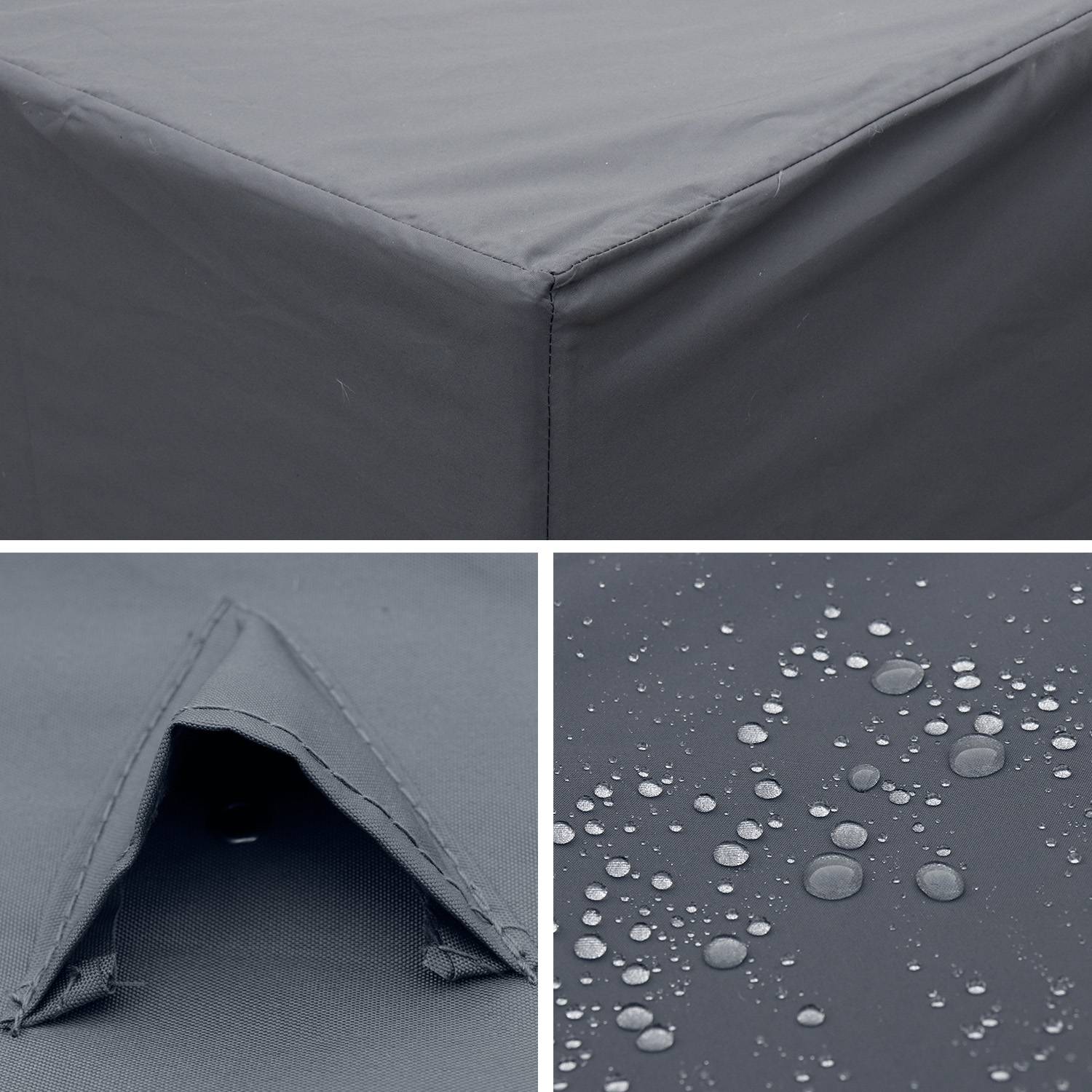 Protective covers for Venezia garden furniture set, dark grey. Water-resistant, polyamide coating Photo4