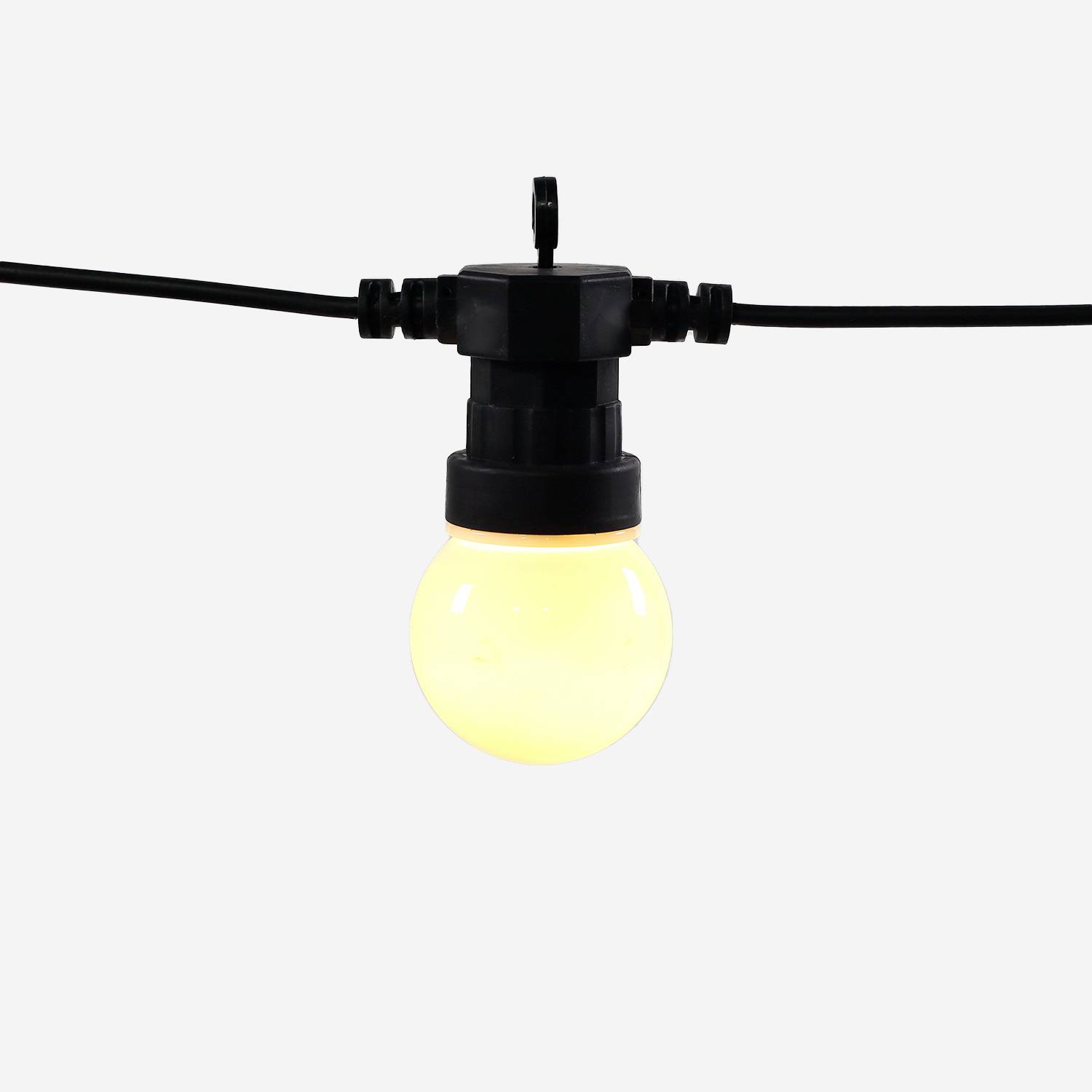HERACLES - Luz ao ar livre com 10 lâmpadas, 50 LEDs braco, funcionamento a pilhas, função temporizador, 8 modos, 4,5 m de comprimento Photo4