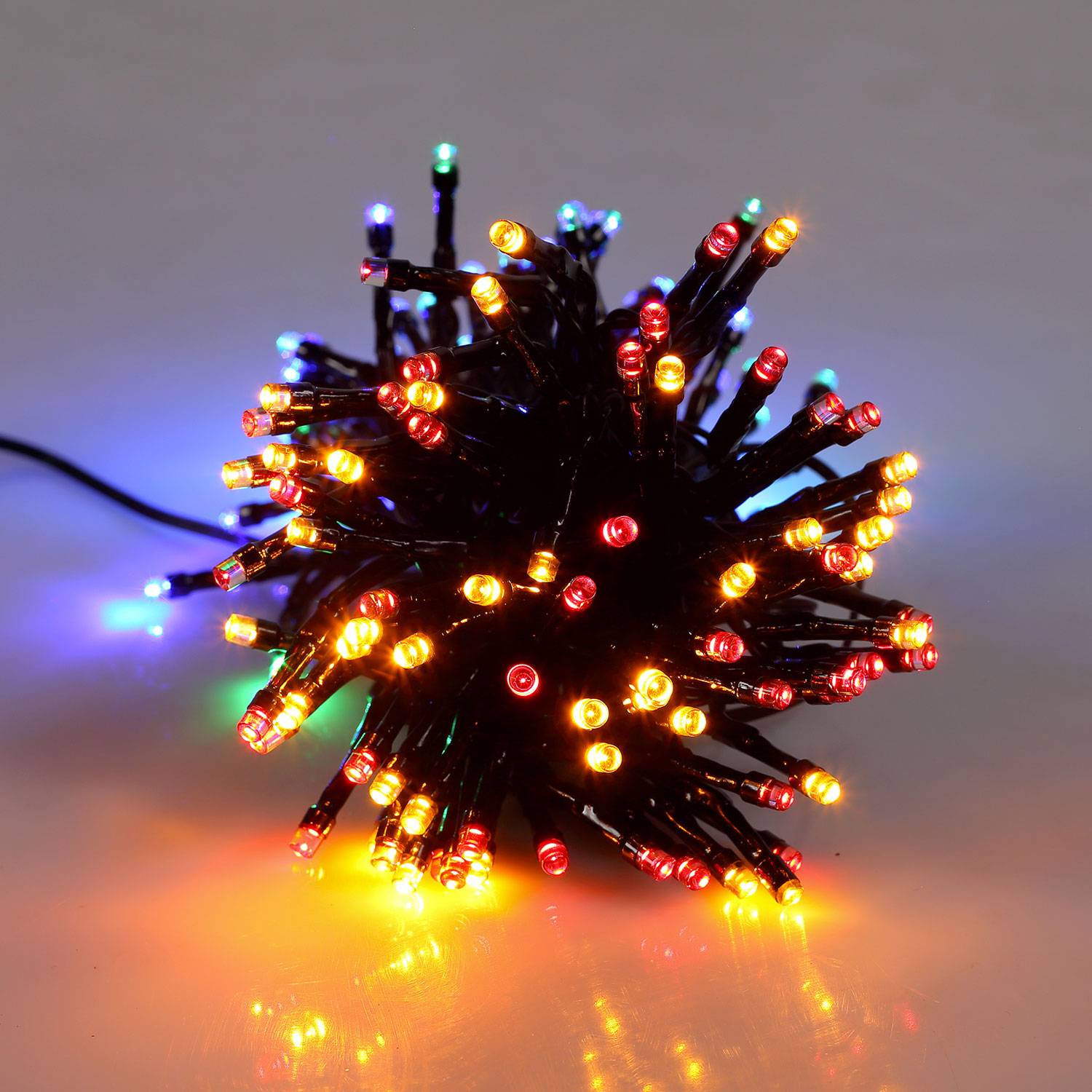 Guirlande lumineuse solaire extérieure Noël 15m de long, 150 LED multicolore, 8 modes Photo4