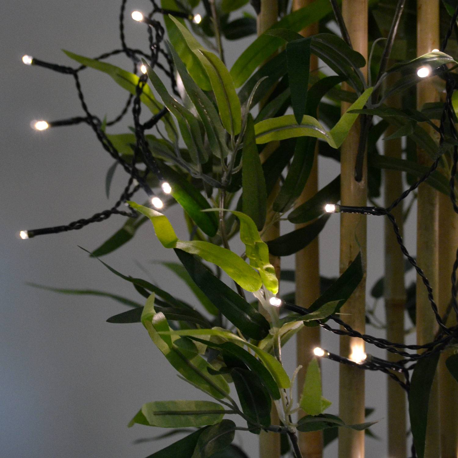 Guirlande lumineuse solaire extérieure Noël 15m de long, 150 LED blanc chaud, 8 modes Photo3