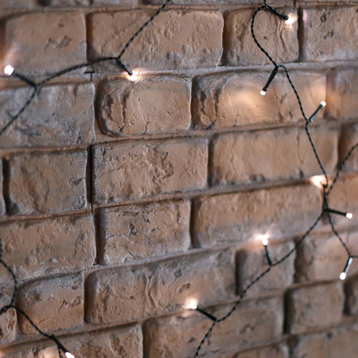 guirnalda de luces para Navidad para exteriores, 15 m de longitud, 150 LEDs blanco cálido, 8 modos Photo4