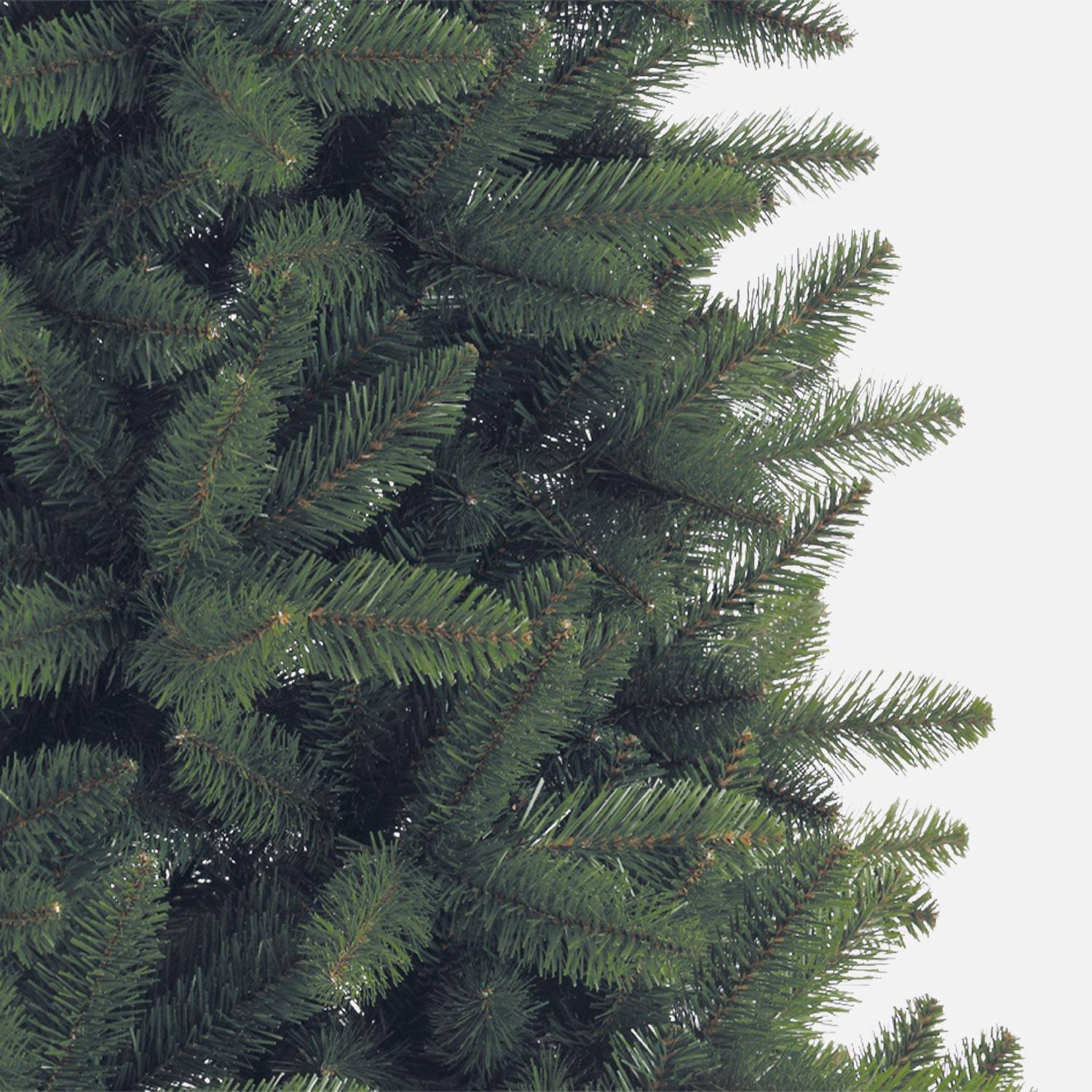 Sapin de Noël artificiel de 180cm - Nanton - forme conique, aspect réaliste, pied inclus Photo2