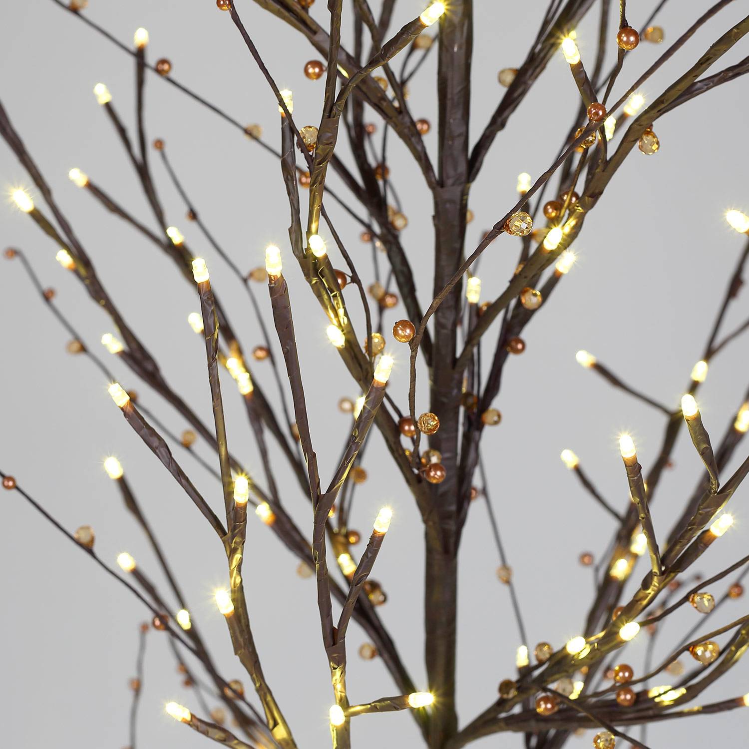 Albero luminoso da 180 cm, 200 led, perline e piedi inclusi - Decorazione natalizia Photo5