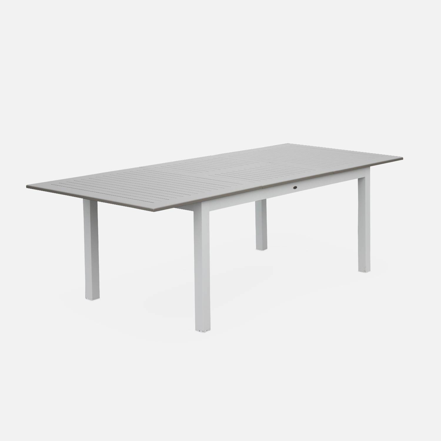 Ausziehbarer Tisch - Chicago Taupe - Aluminiumtisch 175/245cm mit Tischverlängerung Photo1