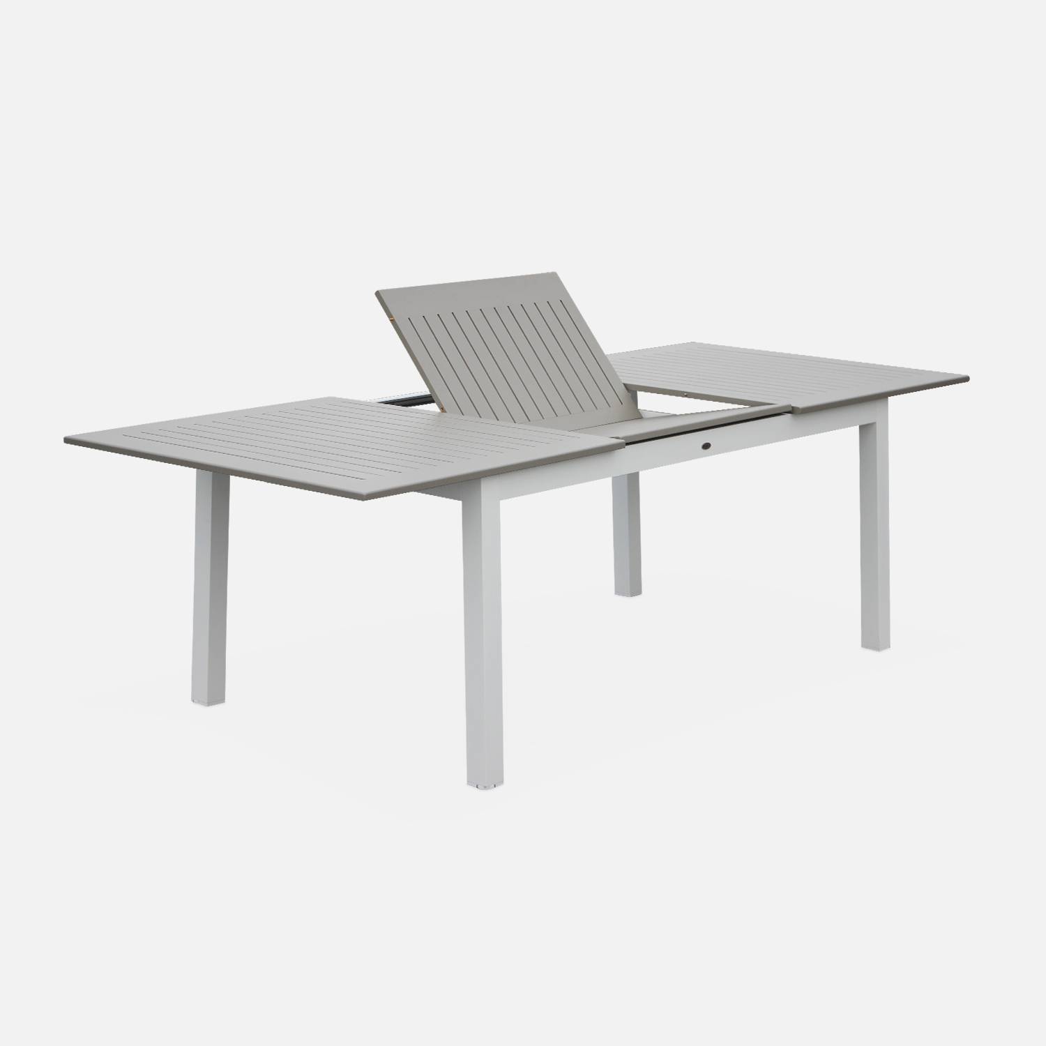 Table extensible - Chicago taupe - Table en aluminium 175/245cm avec rallonge  Photo2