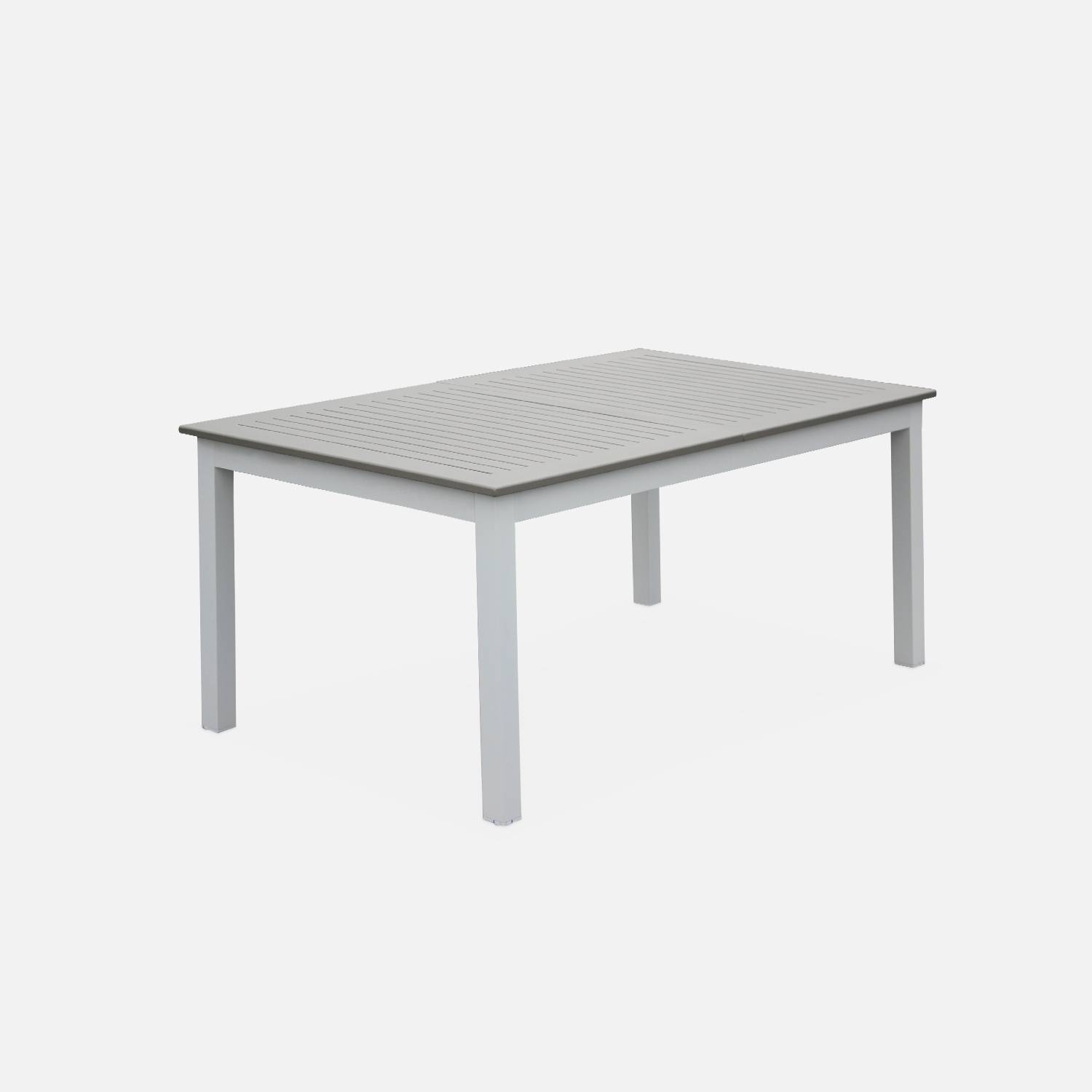 Uitschuifbare tafel - Chicago taupe - Aluminium tafel 175/245cm met verlengstuk Photo4