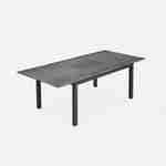 Ausziehbarer Tisch - Chicago Holzeffekt Grau - Aluminiumtisch 175/245cm mit Tischverlängerung Photo1
